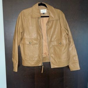 Universal thread, leather jacket, size medium, never worn camel color